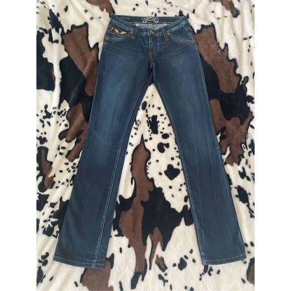 Vintage Robins Jean Rock N Roll Jeans Cross Angel Embroidery - Picture 12 of 12